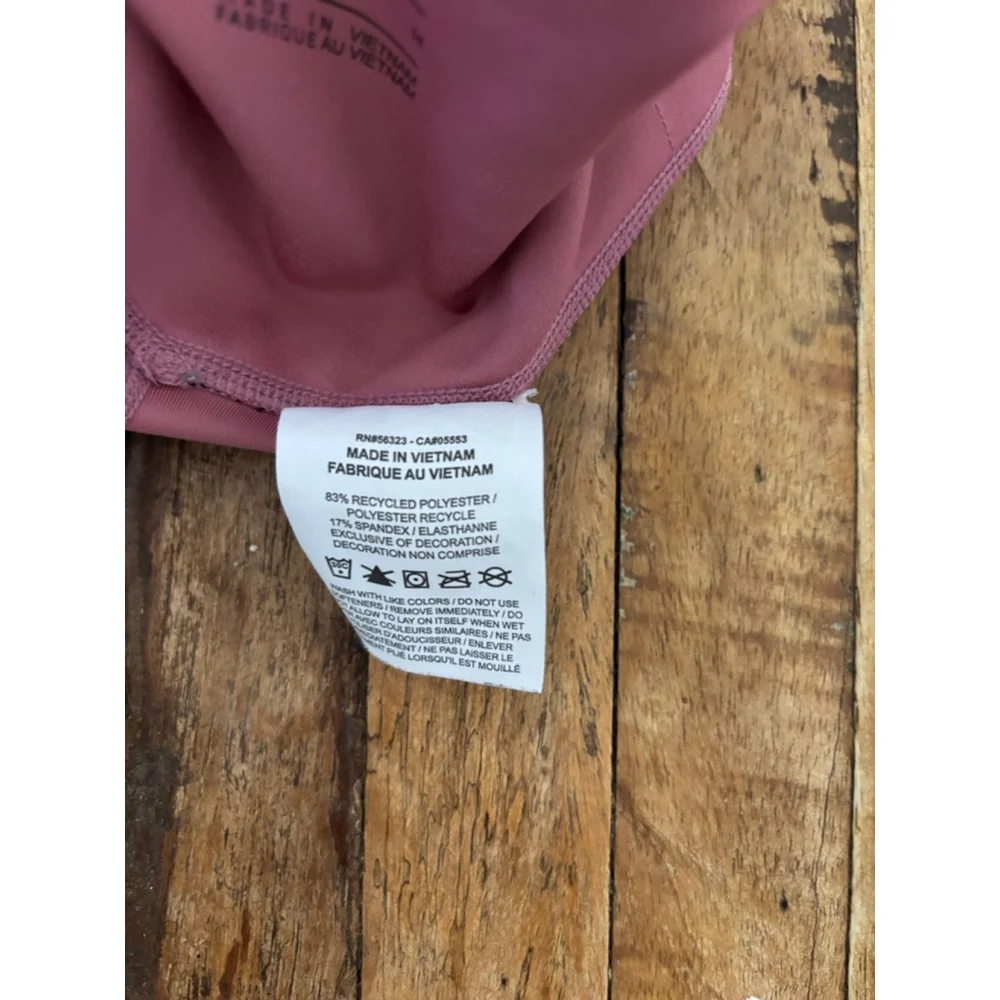 Women's Nike Dri-FIT Pink Leggings with Black Swoosh, Size M - Picture 6 of 7